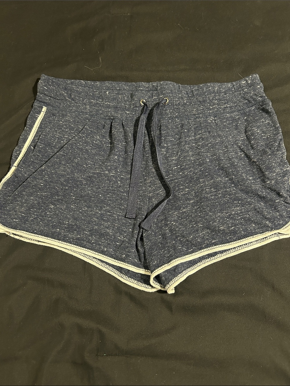 Athletic Works Navy Heather Athletic Shorts with Contrast Trim